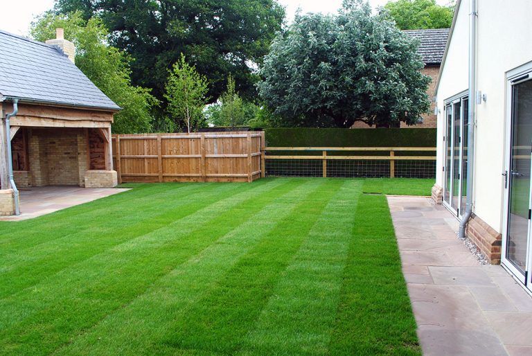 Domestic lawn and garden landscaping in Royston